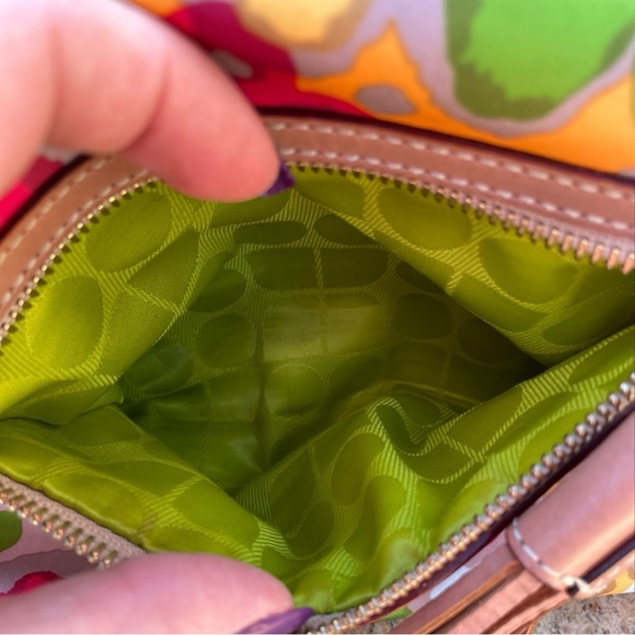 *VINTAGE* KATE SPADE Multicolor Abstract Polka Dot Hobo Purse Bag - Picture 14 of 15